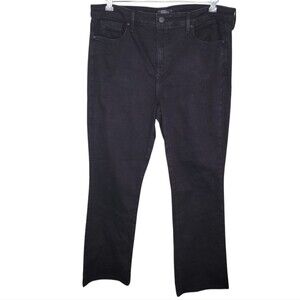 Nydj Barbara Bootcut Black Denim Jeans Size 14